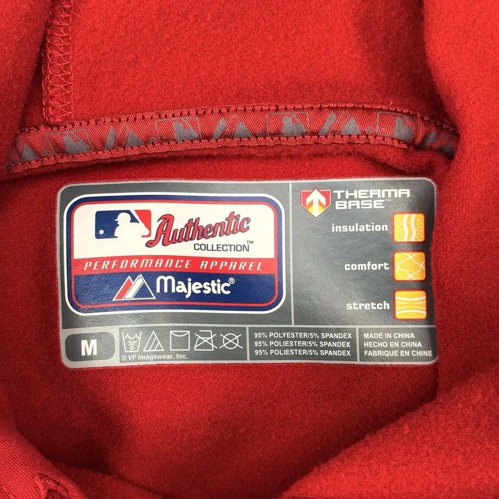 Philadelphia Phillies Majestic Hoodie Medium MLB Authentic Therma‎ Base Fleece